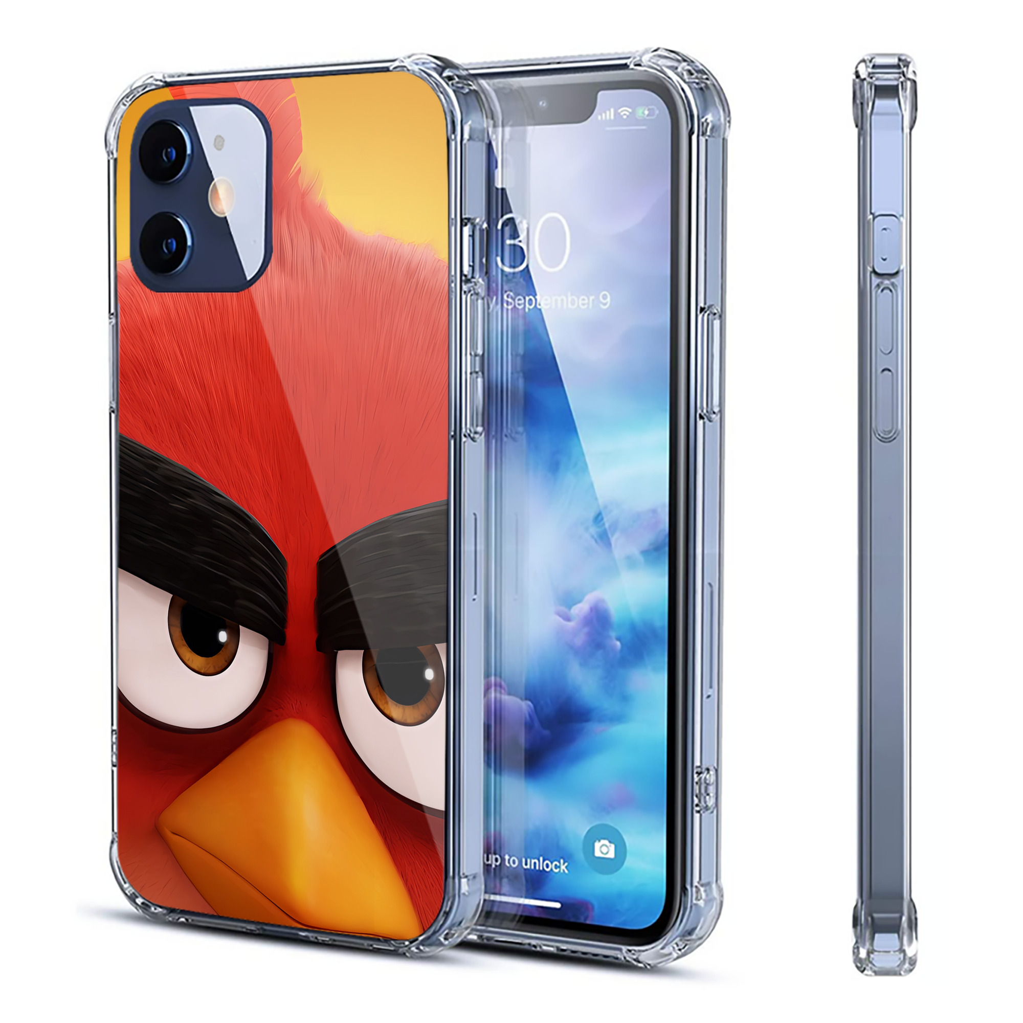 （画像用） Angry Birds アングリーバード 【iPhone 12シリーズ対応】透明スマホケース（クリアソフトケース）